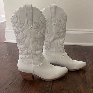 White cowboy boots